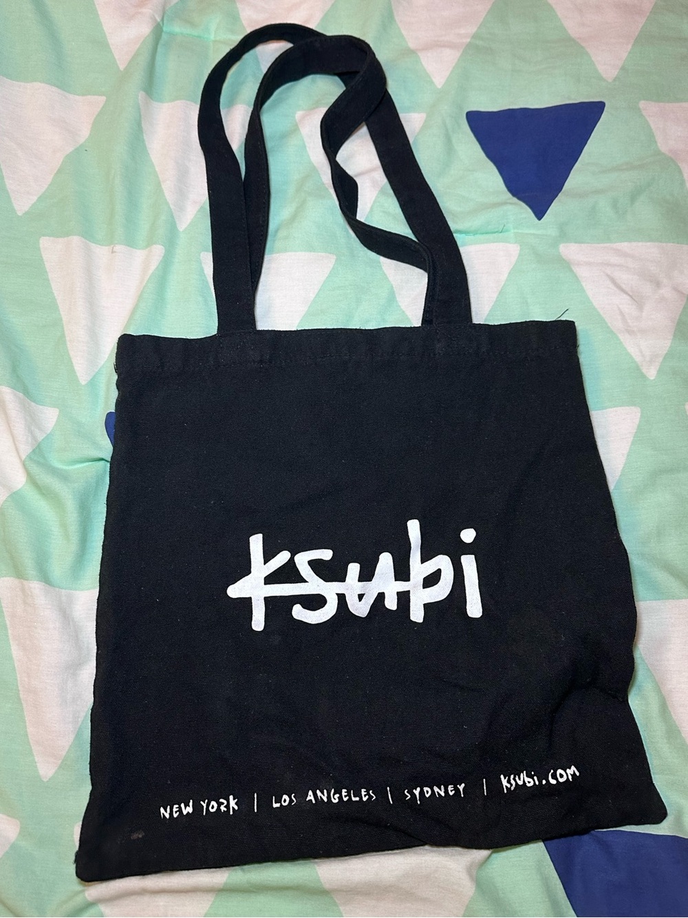 Ksubi Black and White Logo Canvas Tote